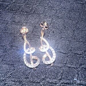 Dazzling Gold and Silver Drop Earrings